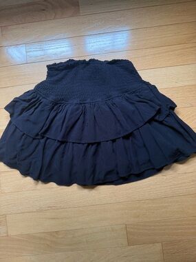 Amazon Girls Black Smocked Tiered Skort